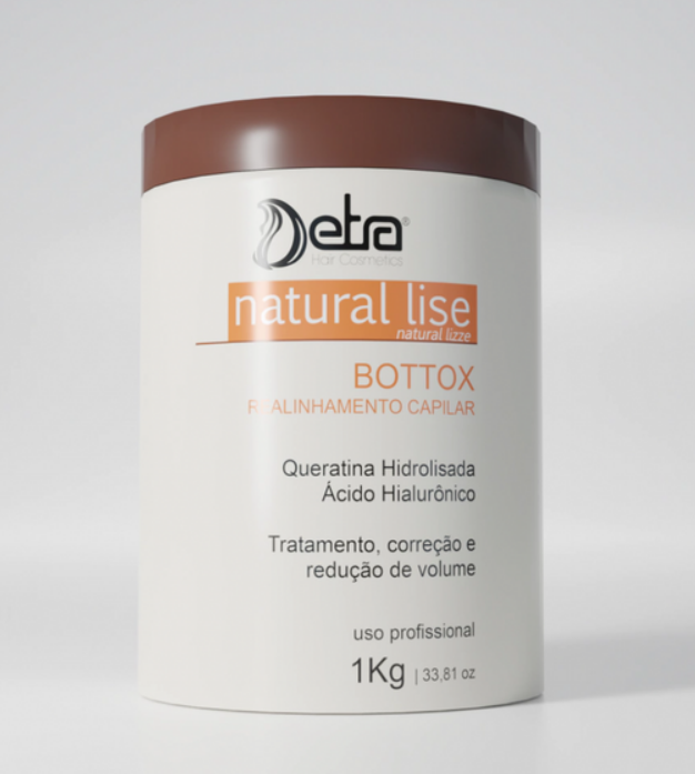Hair Realinement Natural Lise Deep Hair Mask Ácido Hialurónico Alisado 1kg - Detra Hair