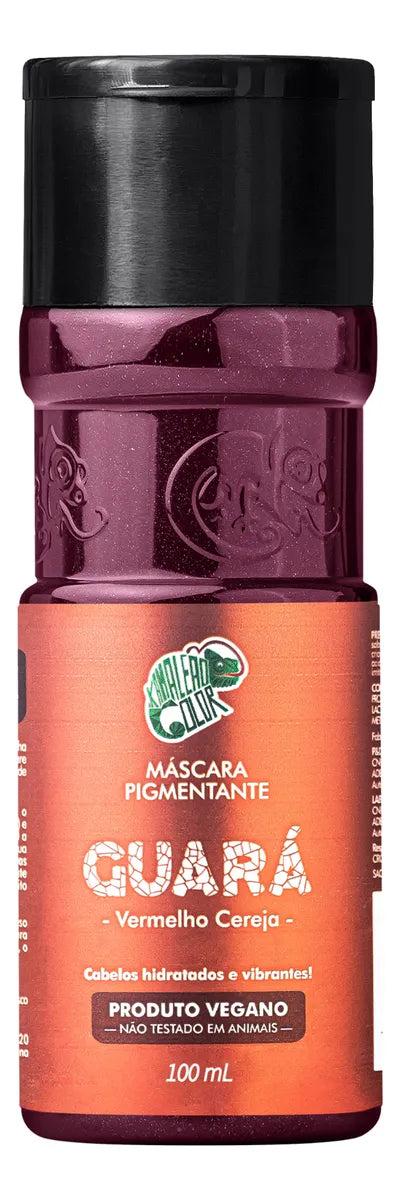 Brazilian Guará Cherry Red Tinting Pigment Vegan Mask 100ml - Kamaleão Color