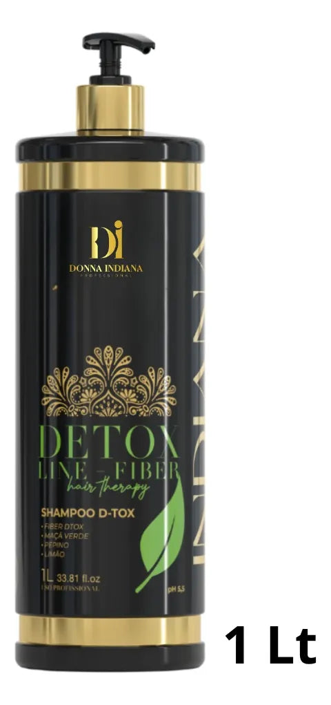 Donna Indiana Shampoo Detox LINE-FIBER Hair Therapy 1 Lt - Queen Care