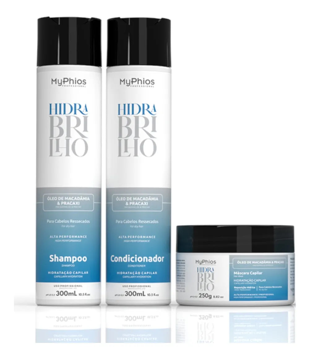 Hydra Shine Hydration Volume Control Kit Tratamiento Capilar 3 Unidades - My Phios