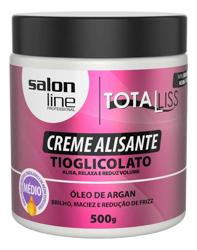 Salon Line Crema Alisadora TotaLiss Argan Oil Brillo Suavidad Anti Frizz 500g
