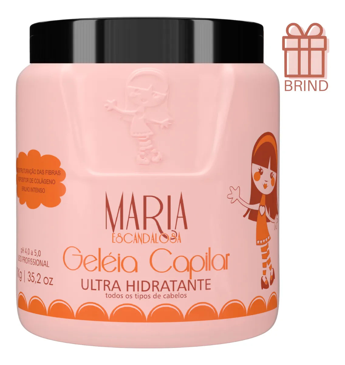 Gelatina Capilar Mascarilla Ultra Hidratante Brillo Intenso 1Kg - Maria Escandalosa