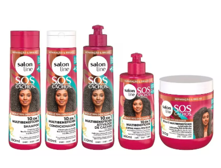 Dyusar Home Care Set SOS Curls Powerful Vegan Wavy Curly Daily Hair Treatment Kit 5 Prod - Salon Line