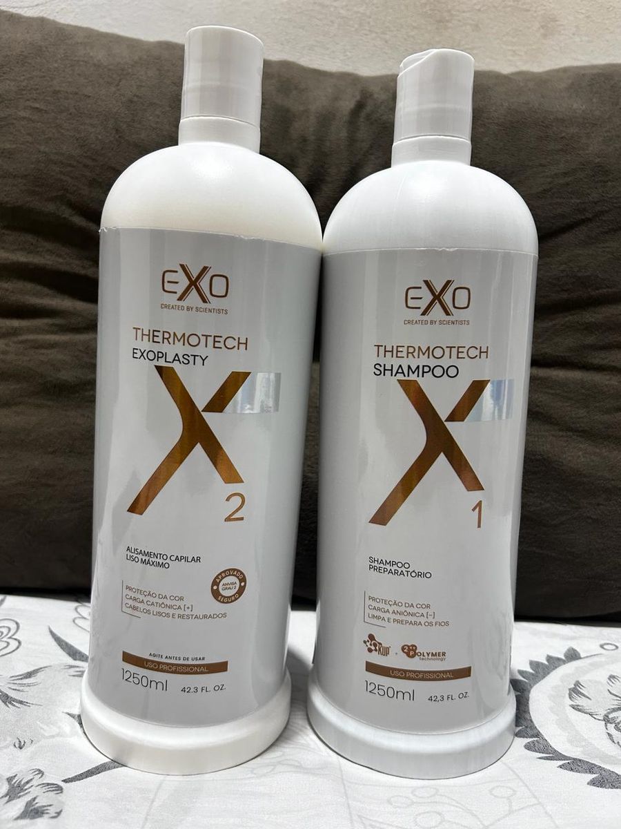Exo Hair Brazilian Keratin Treatment Exo Termotech Exoplasty Hair Straightening Kit 2x 1250ml / 42.36 fl oz