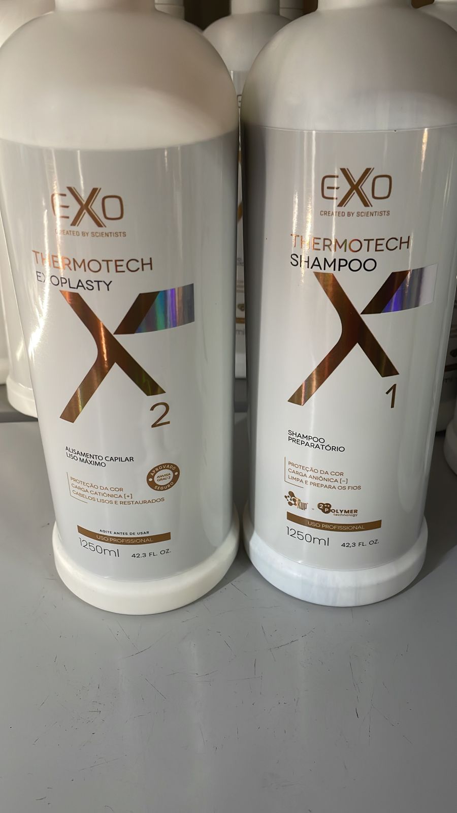 Exo Hair Brazilian Keratin Treatment Exo Termotech Exoplasty Hair Straightening Kit 2x 1250ml / 42.36 fl oz