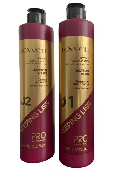 Lowell Home Care Set Straightening Keeping Liss Smoothing Keratin Hair Treatment Kit 2 Prod. - Lowell