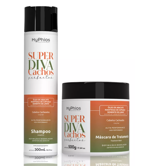 My Phios Home Care Set Perfect Curls Super Diva Curly Hair Maintenance Definition Kit 2 Itens - My Phios