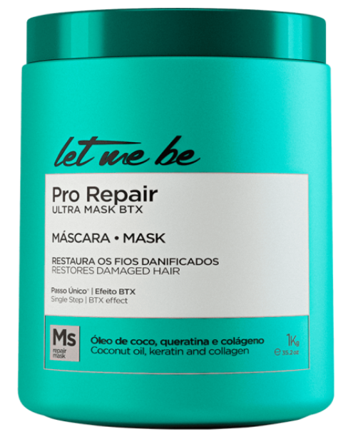 ProSalon Hair Serum and Oils Let Me Be Pro Repair Ultra Mask w/ Coconut Oil, Keratin and Collagen 1kg - ProSalon