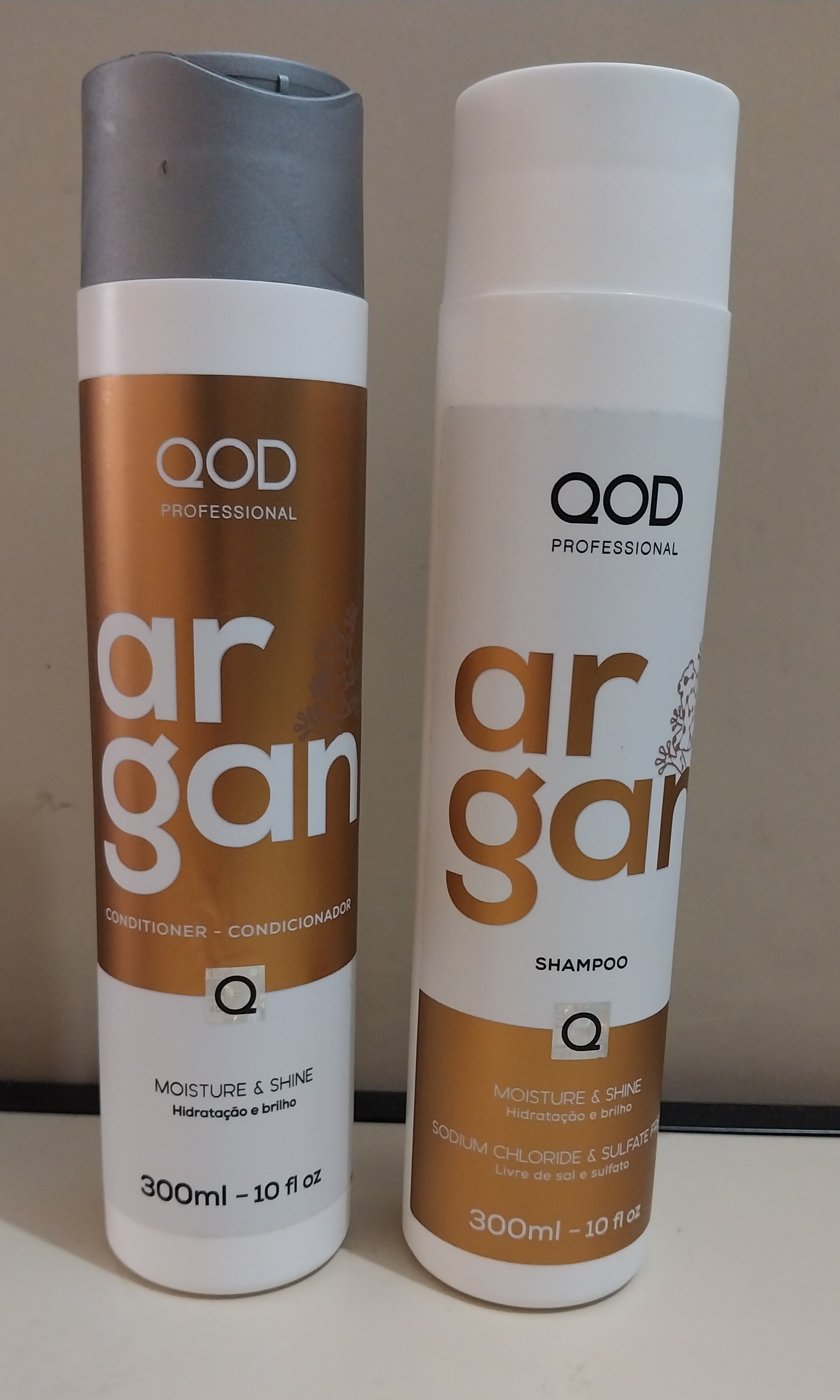 QOD Home Care Set QOD Argan Pro Shampoo Conditioner Reconstruction Sealing Kit 2x300ml - QOD
