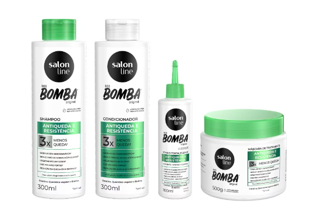 Salon Line Hair Treatment Salon Line SOS Bomba Anti Fall Vegan Strength Resistance Treatment 4 Products