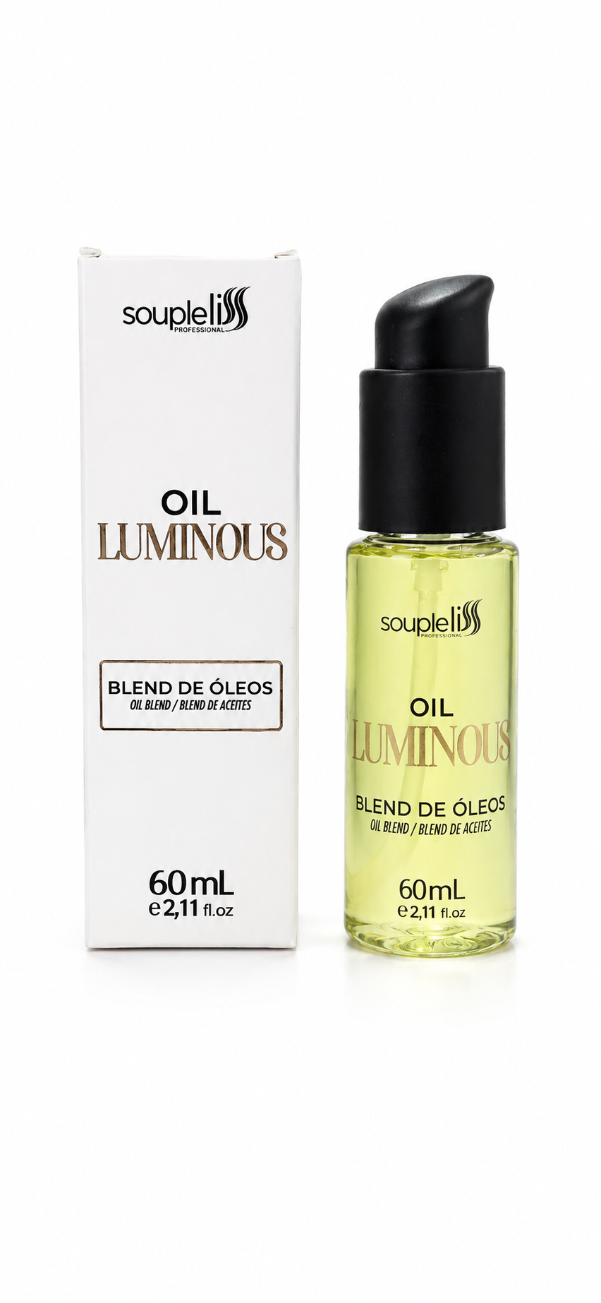 Professional Luminous Hair Finisher Nutrition Aceite de tratamiento sin enjuague 60ml - Souple Liss
