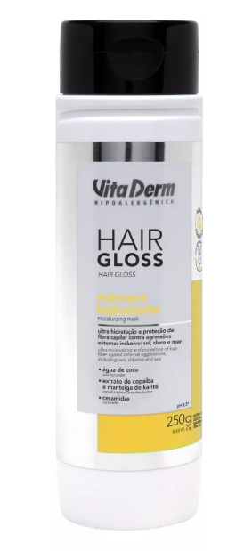 Vita Derm Hair Mask Hair Gloss UV Protection Moisturizing Instant Treatment Mask 250g - Vita Derm