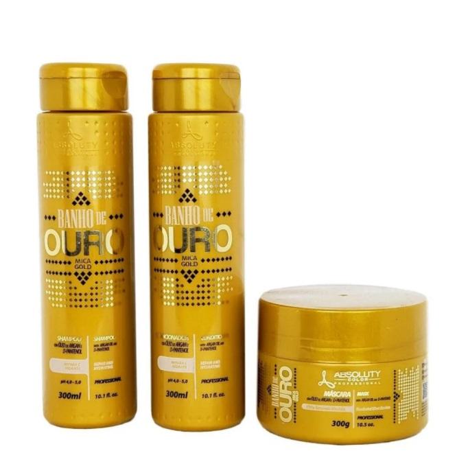 Absoluty Color Home Care Golden Bath Repair Hydrating Luminous Treatment Kit 3x300 - Absoluty Color