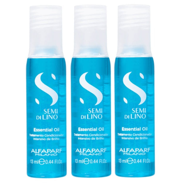Lot of 3 Semi di Lino Sublime Essential Oil Hair Ampoules 13ml - Alfaparf  Milano