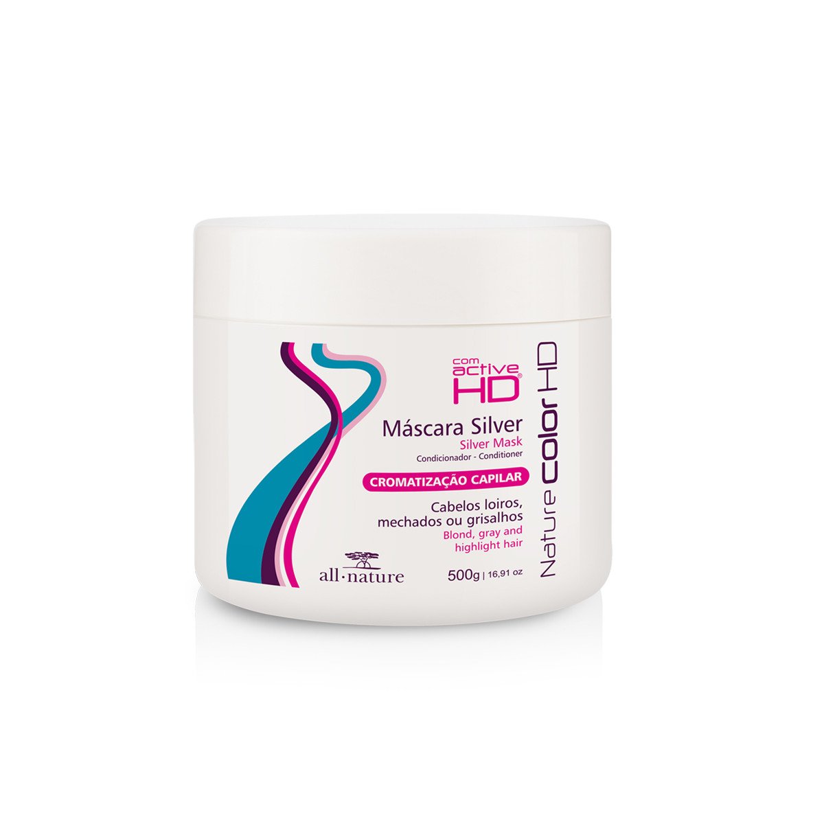 All Nature Brazilian Keratin Treatment Perfect Blond Hair Chromatization Silver Color Correction Mask 500g - All Nature