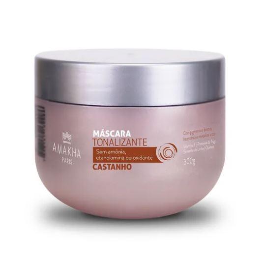 Amakha Hair Mask Brunette Brown Hair Tinting Moisturizing Color Revitalizing Mask 300g - Amakha