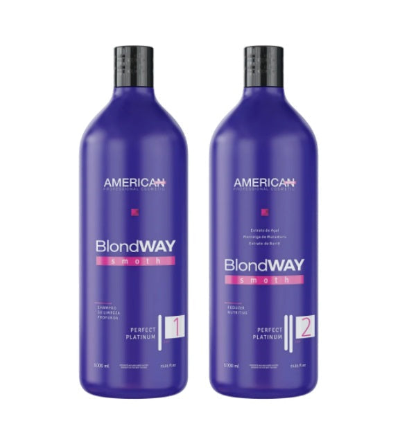 Blond Way Reducer Smoothing Hair Platinum Treatment Kit 2x1L - America