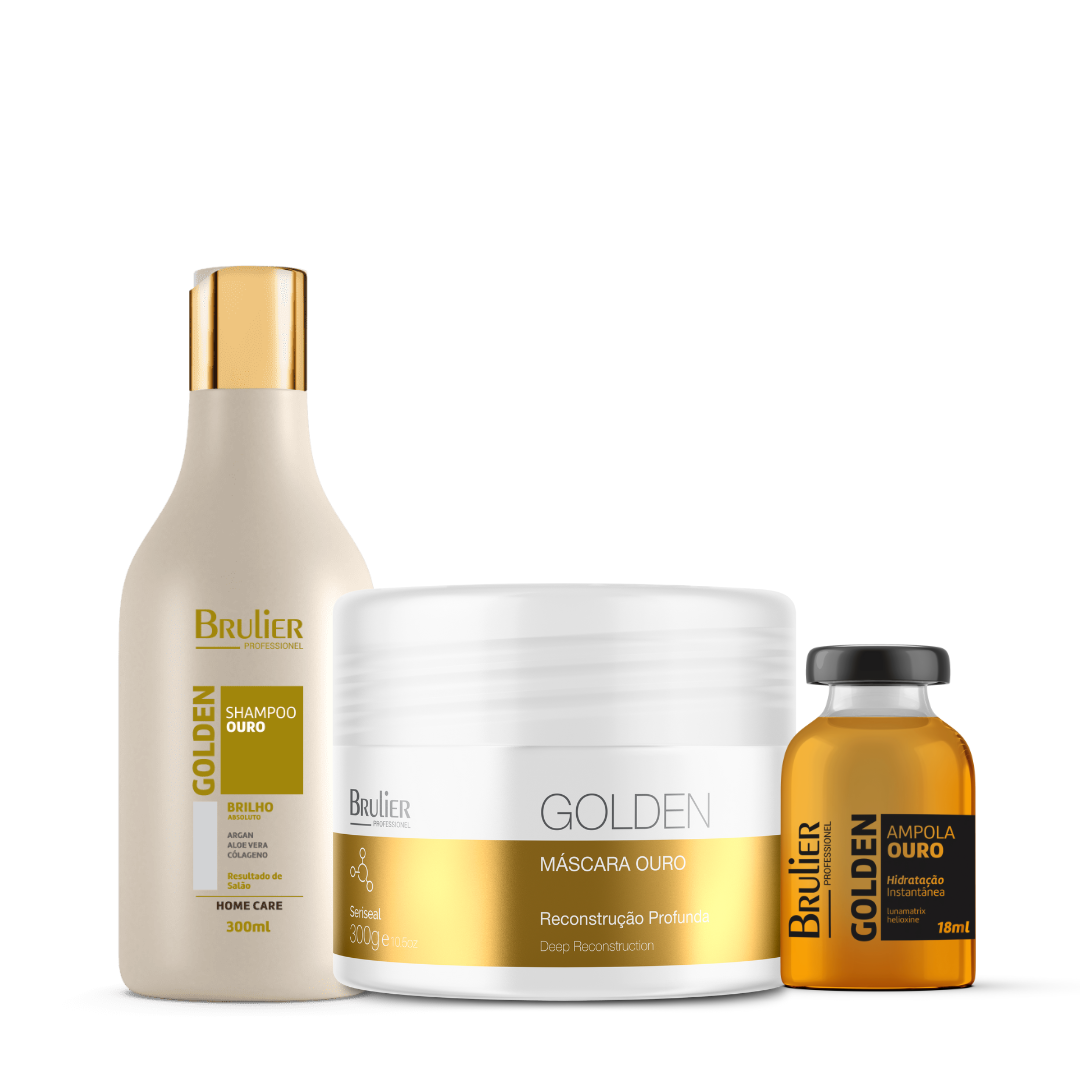 Golden Maintenance Home Care Argan Collagen Alor Vera Hair Kit 3 Prod.