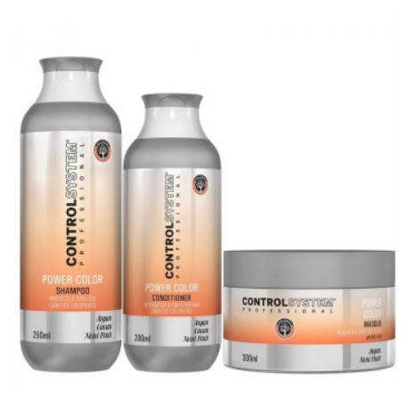 Control System Brazilian Keratin Treatment Power Color Treatment Argan Cocoa Noni Fruit Treatment 3 Prod. - Control System