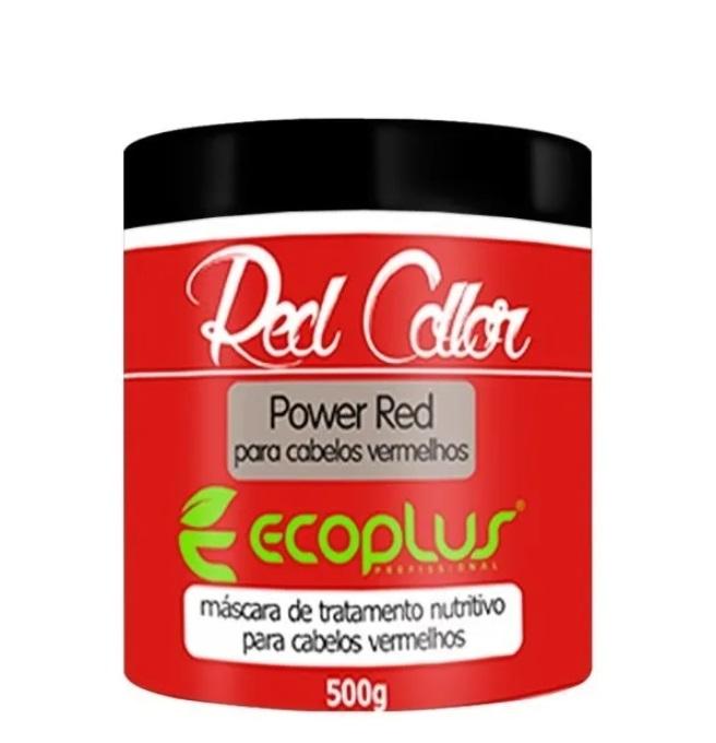 Ecoplus Hair Mask Power Red Collor Tinting Nourishing Revitalizing Treatment Mask 500g - Ecoplus
