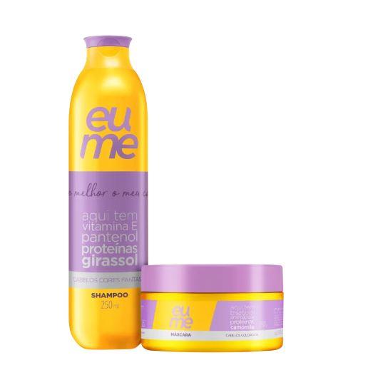 Eume Brazilian Keratin Treatment Colored Hair Sunflower Oil Panthenol Chamomile Proteins Kit 2 Prod. - Eume