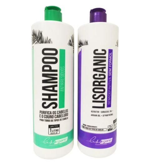 No Formol Progressive Semi Definitive Vegan Organic Lisorganic 2x1L - Exatbel