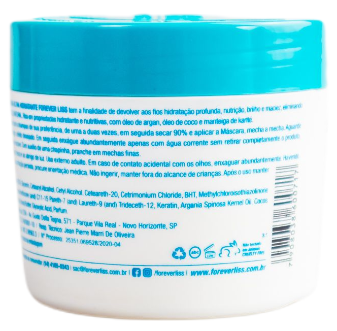 Forever Liss Hair Mask Ultra Moisturizing Mask Organic btox 250g - Forever Liss