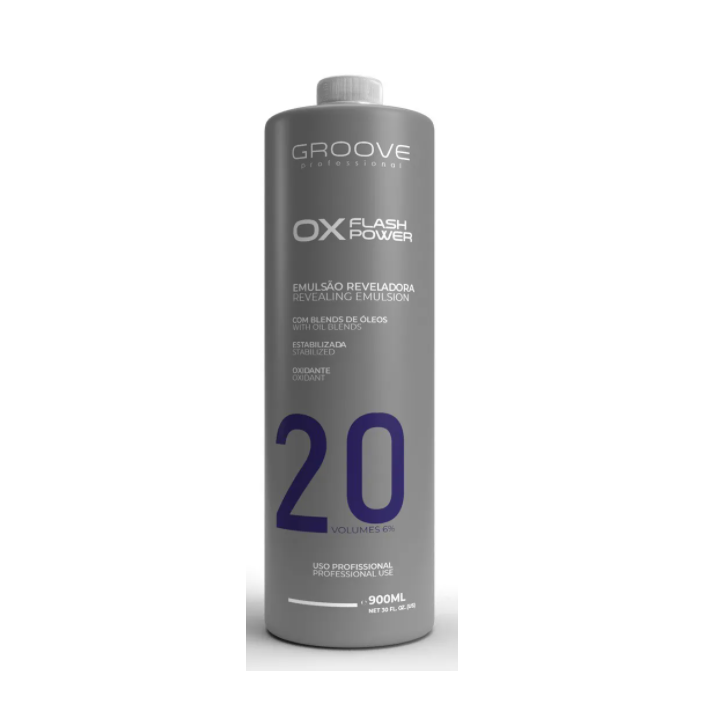 Groove Brazilian Keratin Treatment OX Flash Power Stabilized Oxidant Revealing Emulsion 20 Vol. 900ml - Groove