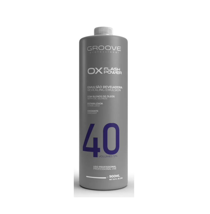 Groove Brazilian Keratin Treatment OX Flash Power Stabilized Oxidant Revealing Emulsion 40 Vol. 900ml - Groove