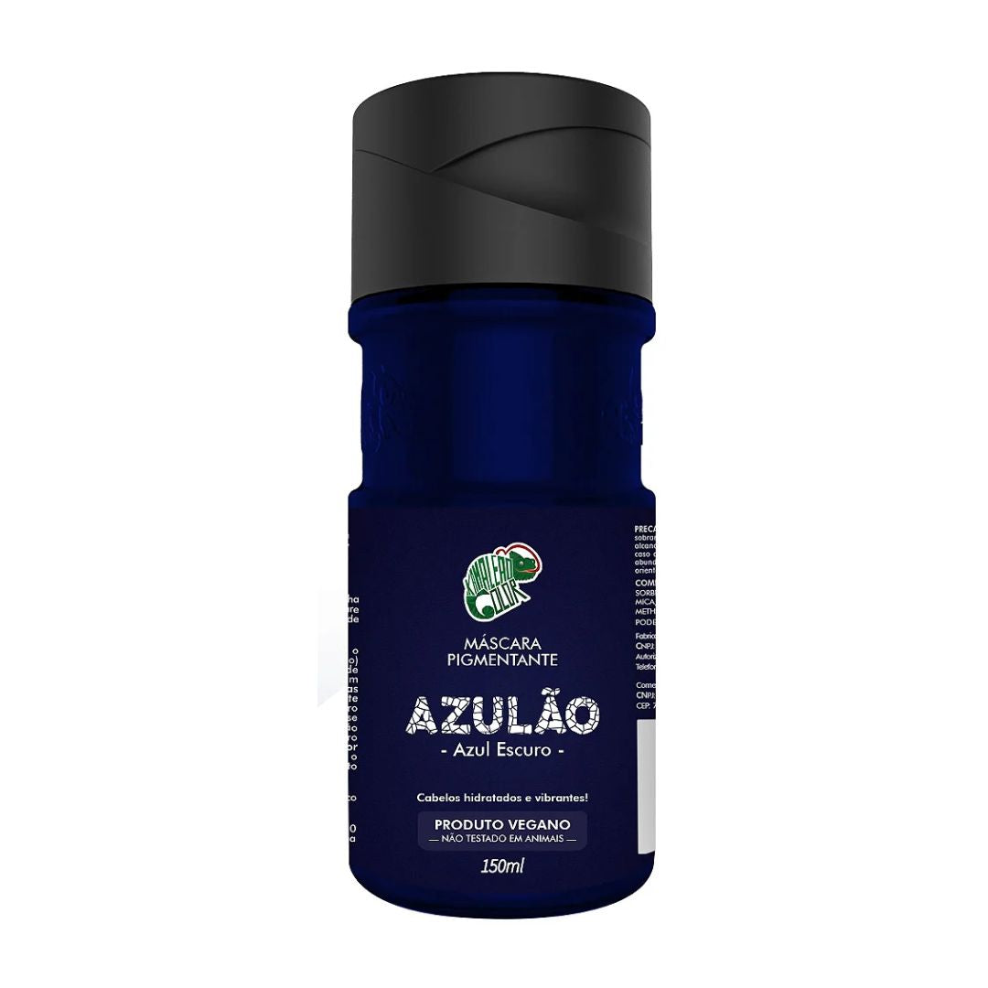 Kamaleão Color Home Care Brazilian Azulão Dark Blue Tinting Pigment Vegan Mask 150ml - Kamaleão Color