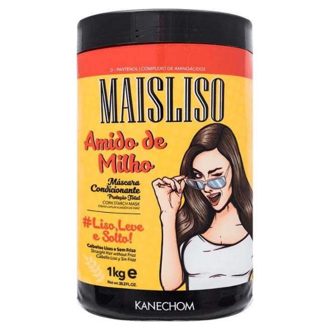 Kanechom Hair Mask Mais Liso Hair Smooth Corn Starch Conditioning Protection Mask 1Kg - Kanechom