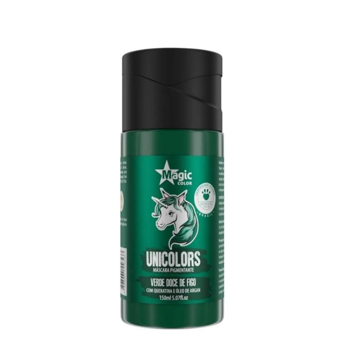 Magic Color Brazilian Keratin Treatment Unicolors Green Verde Doce de Figo Tinting Pigmenting Mask 150ml - Magic Color