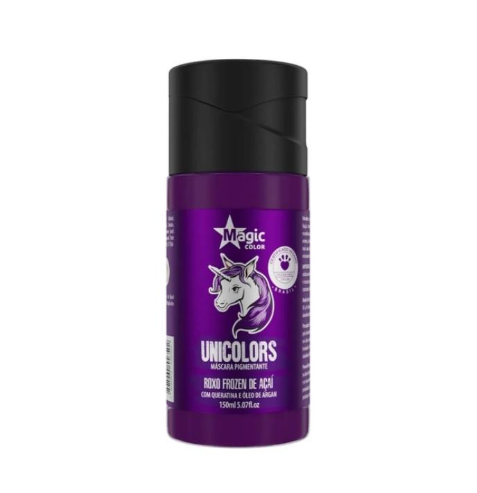 Magic Color Brazilian Keratin Treatment Unicolors Purple Roxo Frozen de Açaí Toning Pigmenting Mask 150ml - Magic Color