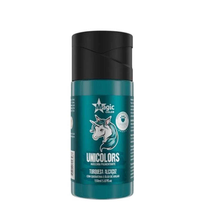 Magic Color Brazilian Keratin Treatment Unicolors Turquesa Alcaçuz Turquoise Tinting Pigmenting Mask 150ml - Magic Color
