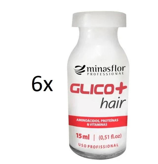 Minas Flor Home Care Gico Hair Amino Acids Vitamins Proteins Concentrated Ampoule 6x15ml - Minas Flor