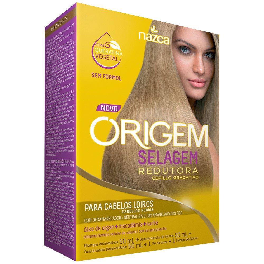 Origem Kit Alisado Reductor Queratina Vegetal Sellador Cabello Rubio