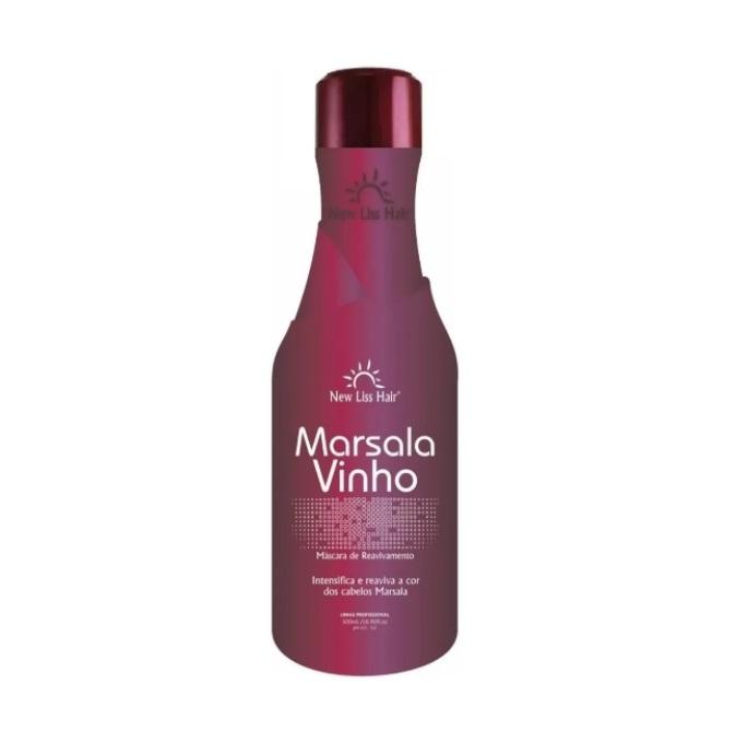 New Liss Hair Hair Mask Marsala Dark Red Tinting Revival Color Intensifying Mask 500ml - New Liss Hair