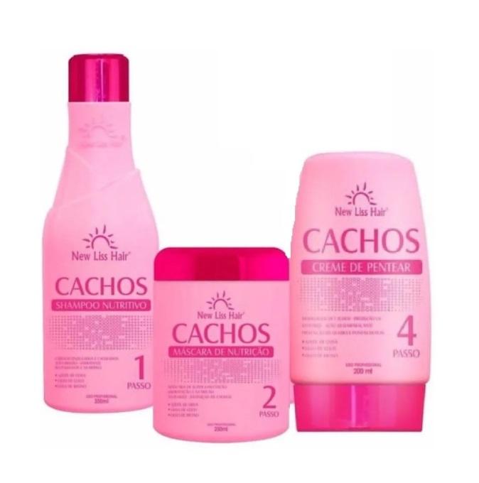 New Liss Hair Home Care Cachos Curly Wavy Maintenance Nourishing Treatment Kit 3 Itens - New Liss Hair