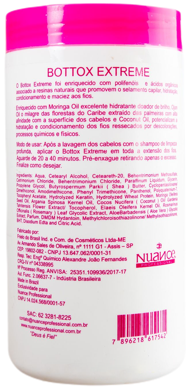 Nuance Hair Mask Brazilian Treatment Bottox Extreme Restoration Sealing Control 1Kg - Nuance