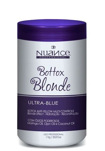 Nuance Hair Mask Brazilian Treatment Matizator Toning Botox Ultra Blue Hair Mask 1Kg - Nuance