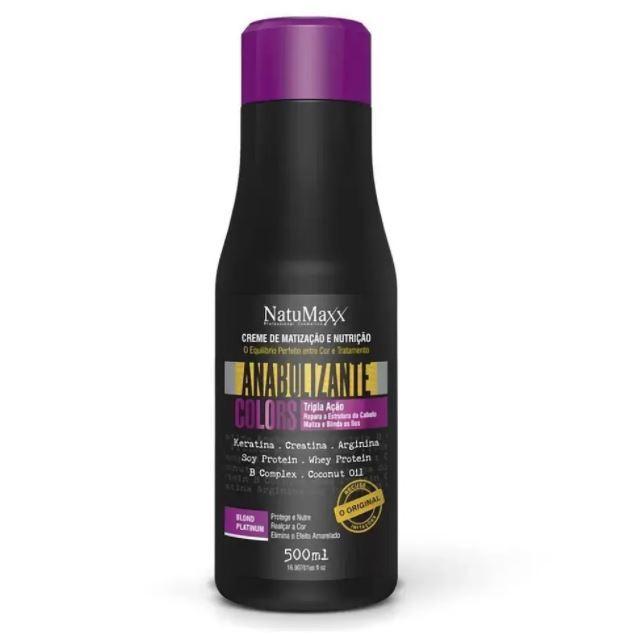 Other Brazilian Keratin Treatment Anabolic Colors Platinum Nutrition Hydration Tinting Cream 500ml - Natumaxx