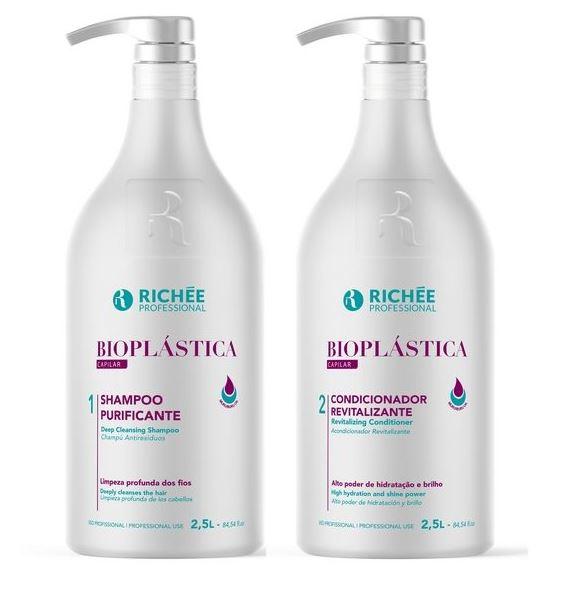 Brazilian Bioplasty Hair Cleaning Hydration Shine Treatment Kit 2x2.5L - Richée