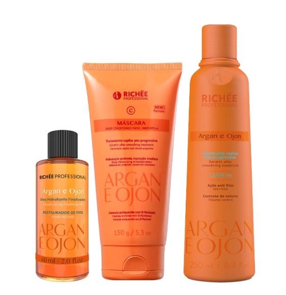Home Care Hair Treatment Argan and Ojon Maintenance Kit 3 Products - Richée