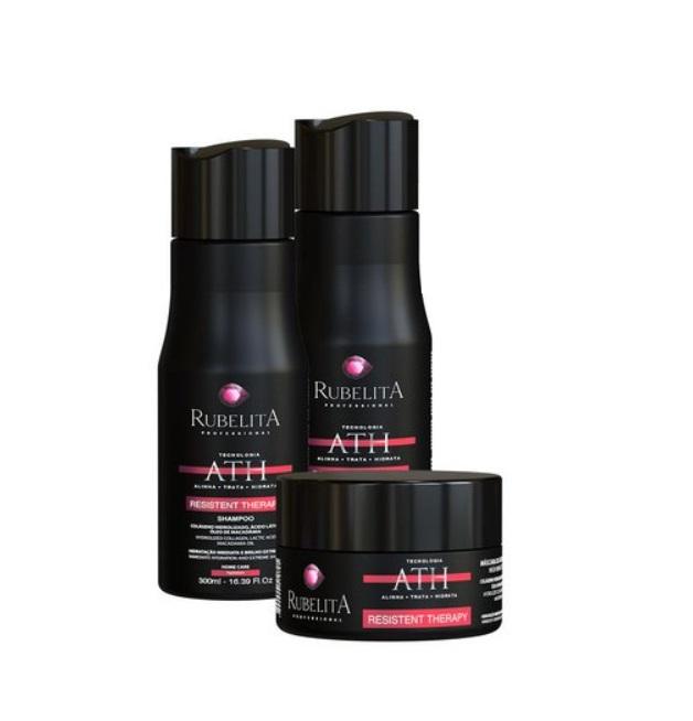 ATH Therapy Collagen Macadamia Lactic Acid Hair Kit 3 Itens