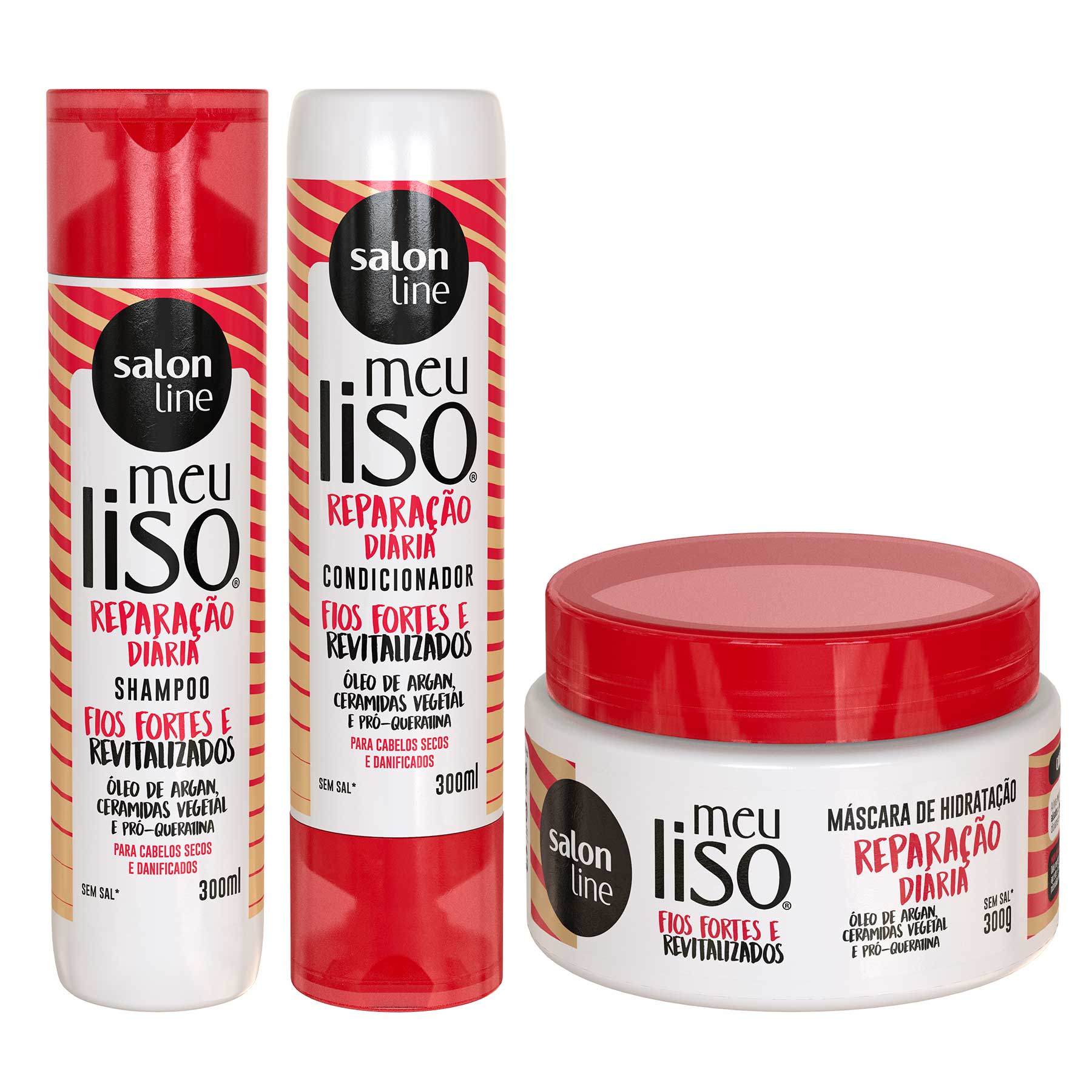 Salon Line Home Care Pro Keratin My Smooth Argan Hair Deep Repair Vegan Kit 3 Products - Salon Line