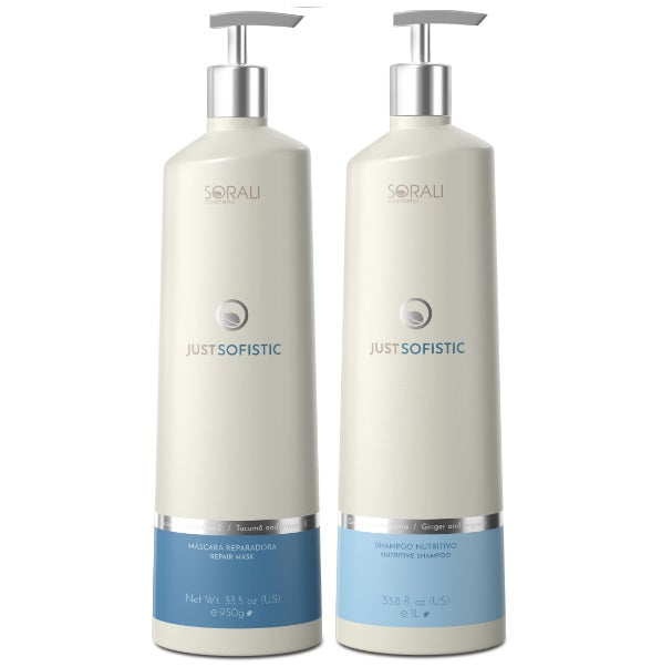 Sorali Salon Care Sorali Just Sofistic - Kit - Nutritive Smooth Cleaning Shampoo & Intense Repair Hydration Mask - 1L/33 fl oz & 950g/33.5 oz
