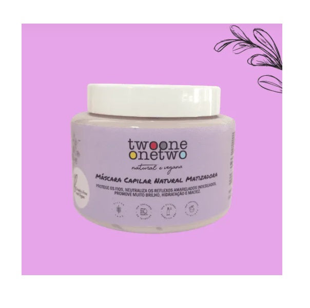 Twoone Onetwo Hair Care Platinum Tinting Color Protection Strenghtening Vegan Mask 200g - Twoone Onetwo