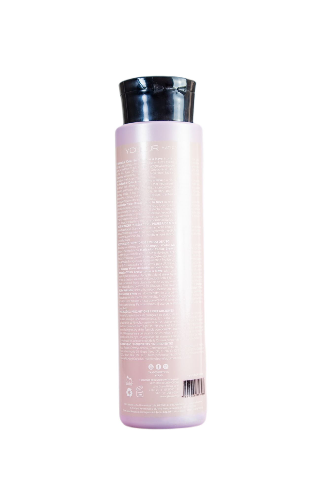 Ykas Brazilian Keratin Treatment Ycolor Tinting Snow White Effect Illuminator Keratin Vegetable Oil 500ml - Ykas