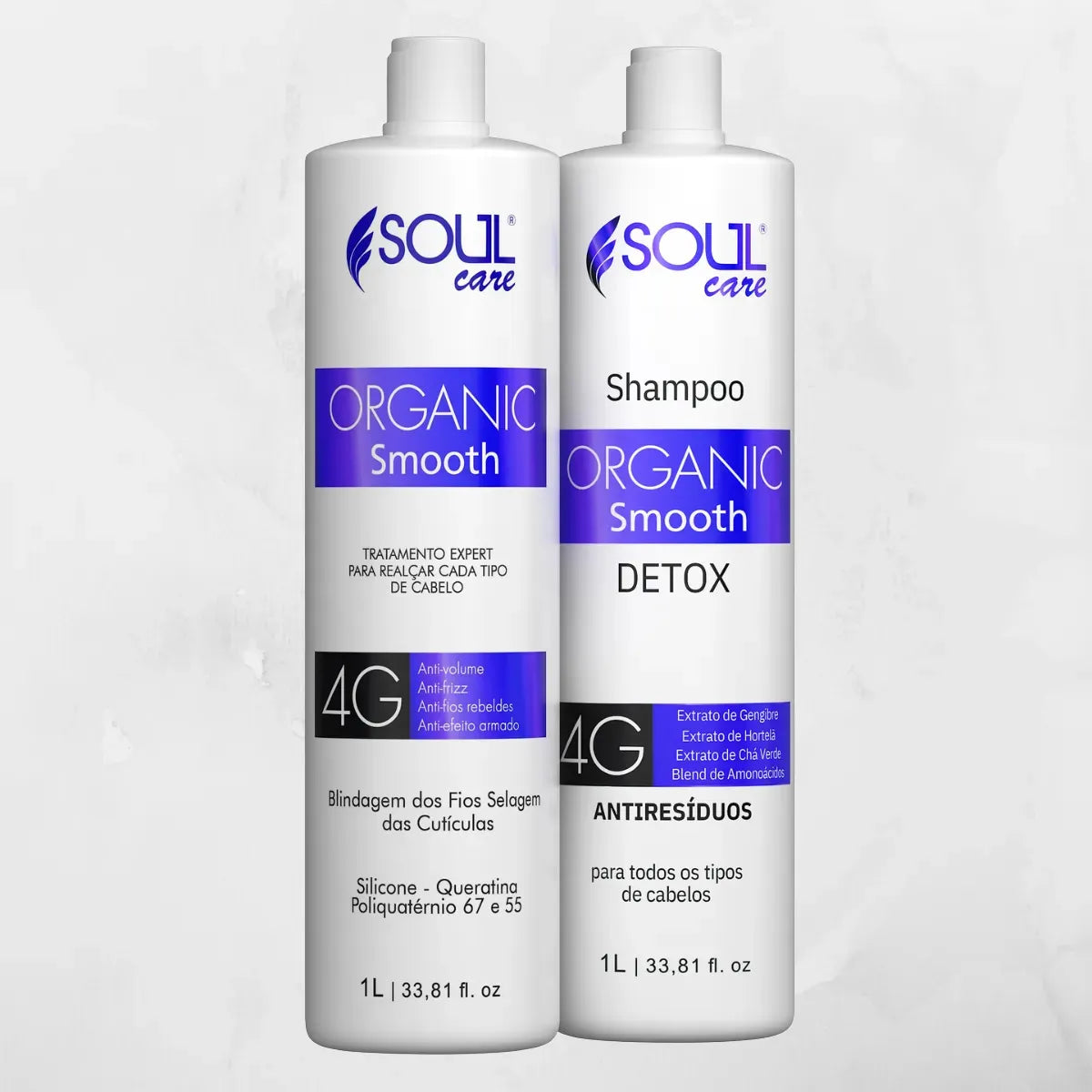 Kit Réducteur de Cheveux Organique Premium Progressive Brush à l'Huile d'Argan 2x1L - Soul Care