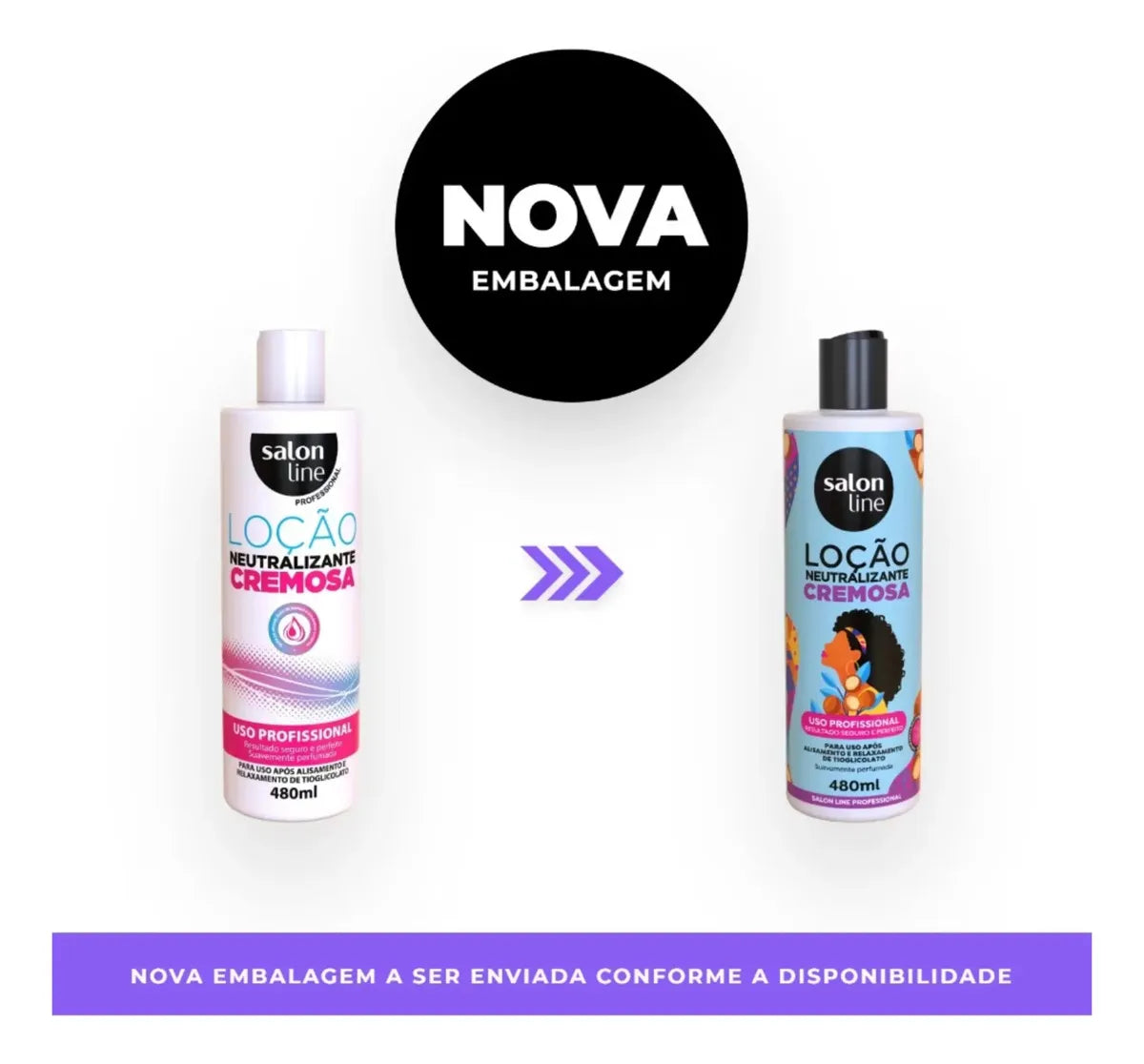 Lotion Neutralisante Crème pour Traitement au Thioglycolate Salon Line 480ml